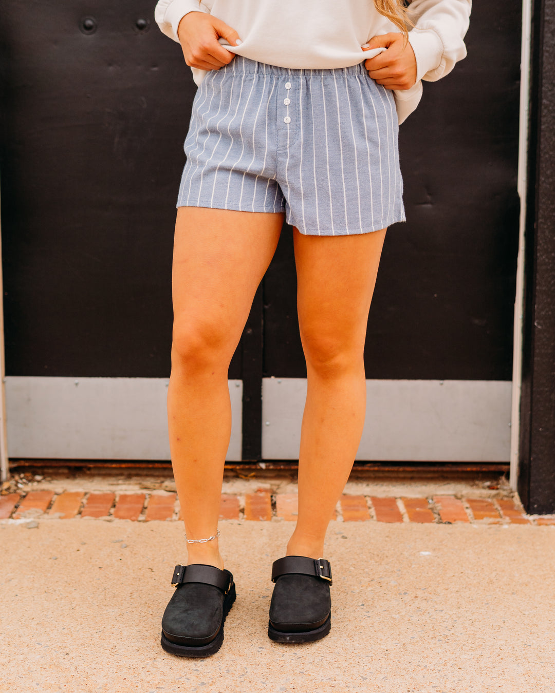 Z Supply: Boyfriend Boxer in Blue Velvet - The Vogue Boutique