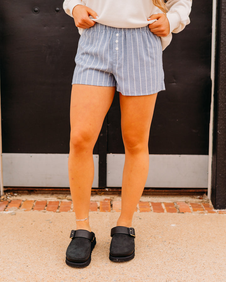 Z Supply: Boyfriend Boxer in Blue Velvet - The Vogue Boutique