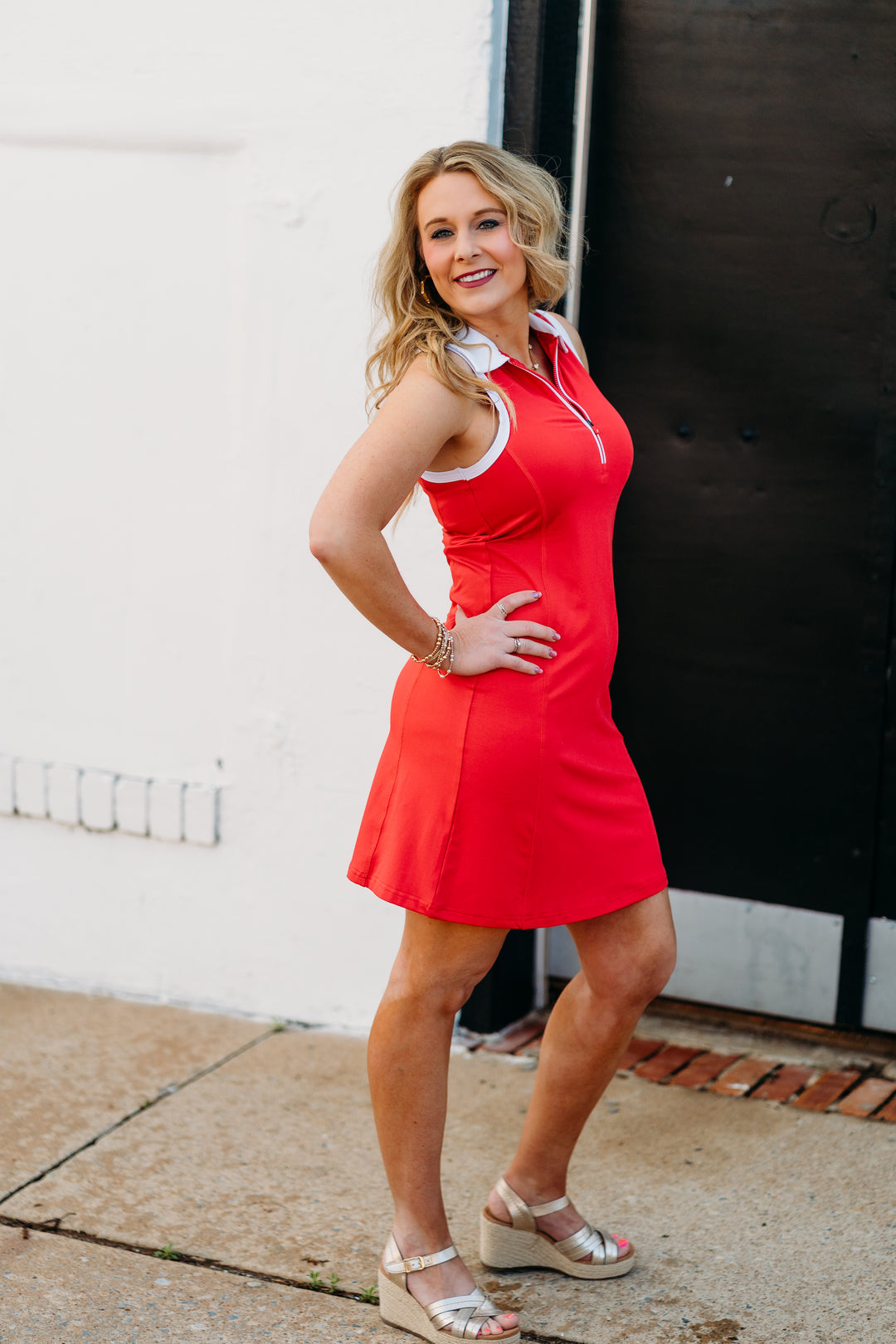Thread & Supply: Serena Dress in Red Ruby - The Vogue Boutique