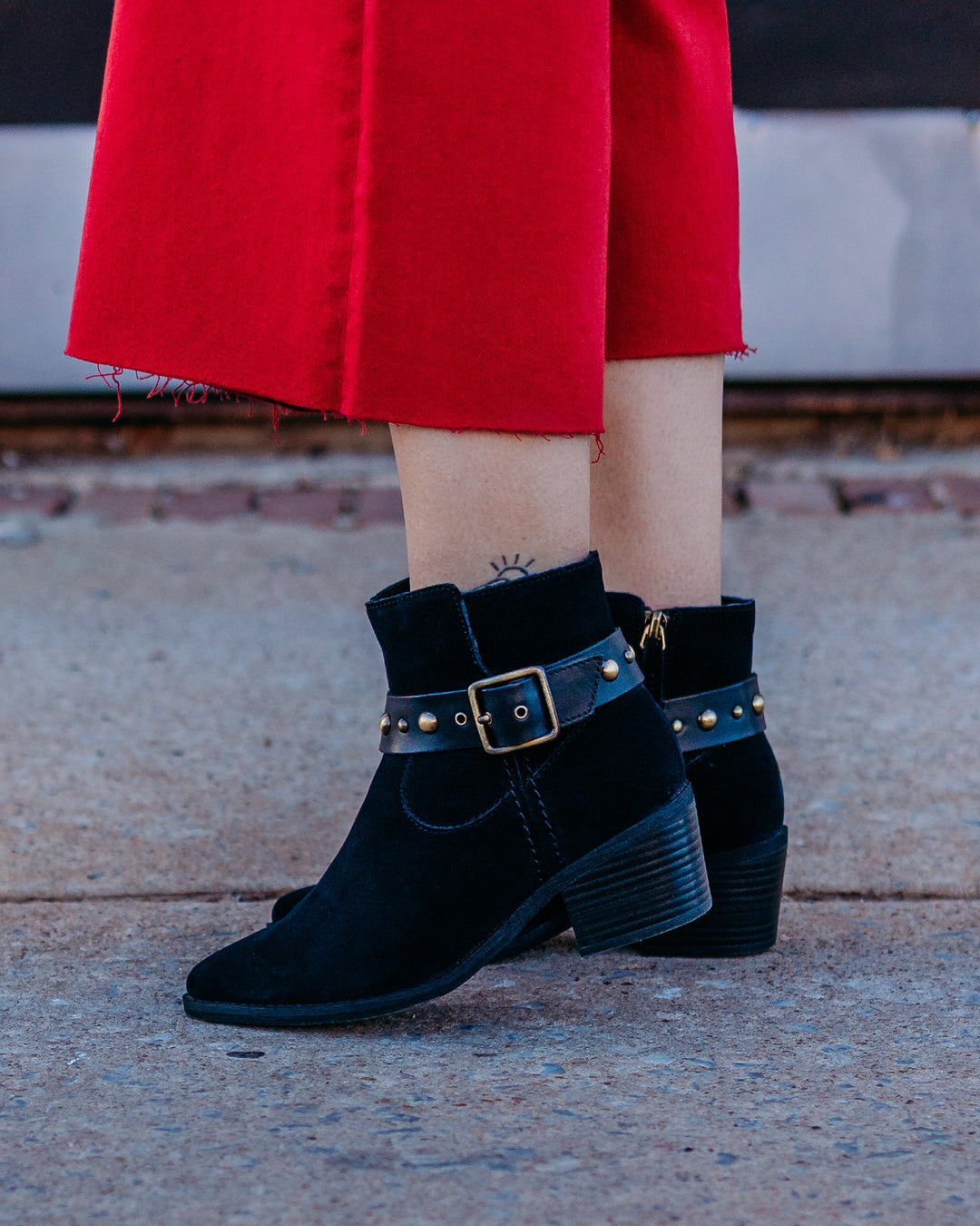 Clarks: Morzine Buckle Black Suede - The Vogue Boutique