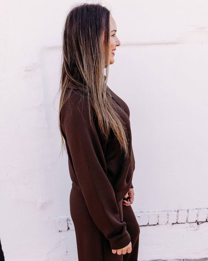Spanx: Airessentials Half Zip in Umber Root (50346R)