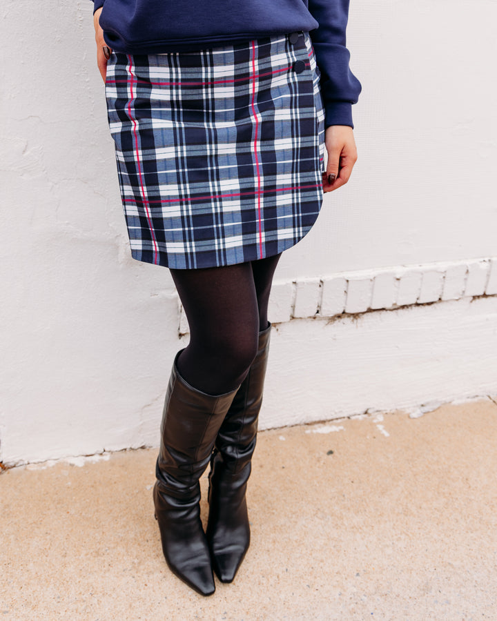 Smith And Quinn: Lainie Skort in Prim Navy Plaid (15049)