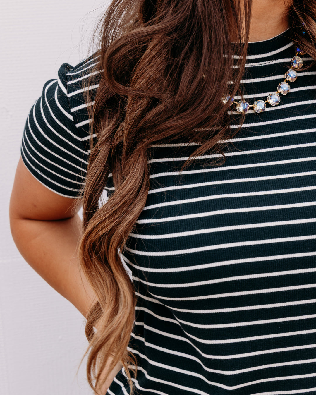 Thread & Supply: Annie Tee in Pine Cream Stripe (T3544BRTS)