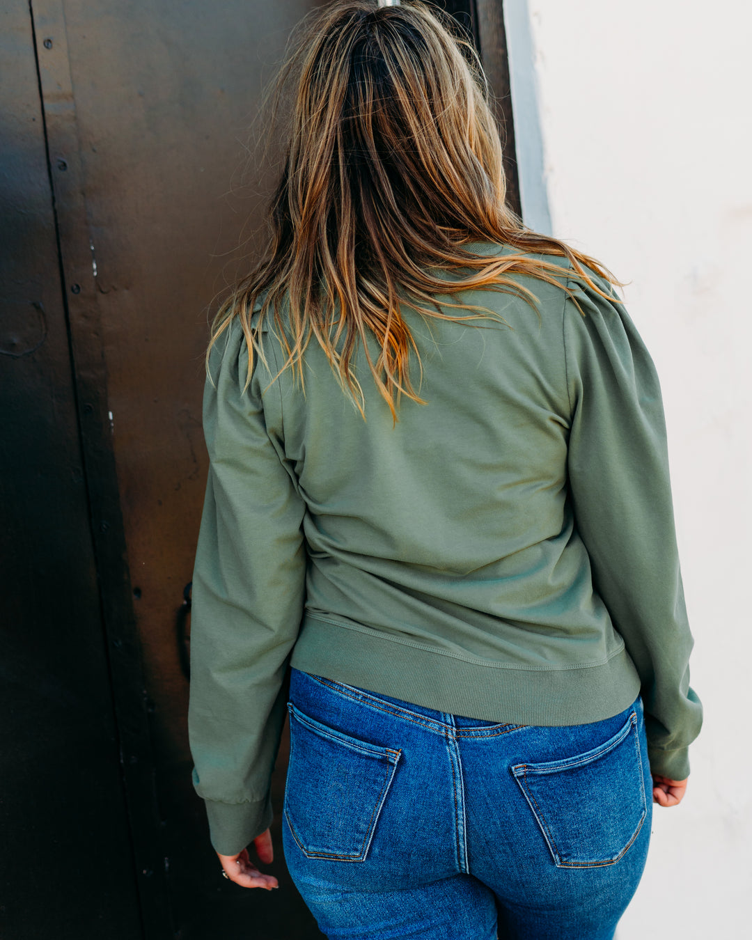 Another Love: Sammi Sweatshirt in Slate Green - The Vogue Boutique