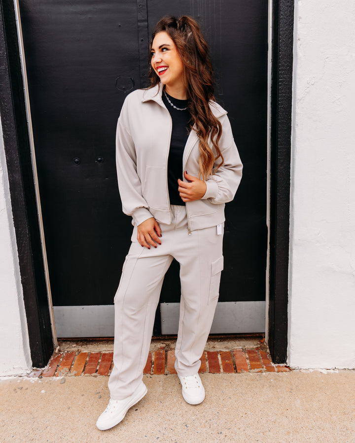 Tribal: Pull On Ankle Pant With Cargo Pockets in Sanddune