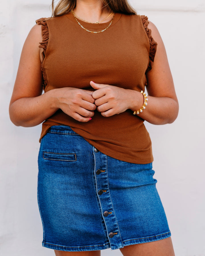 Dear John: Quinn Jean Skirt in Denim - The Vogue Boutique