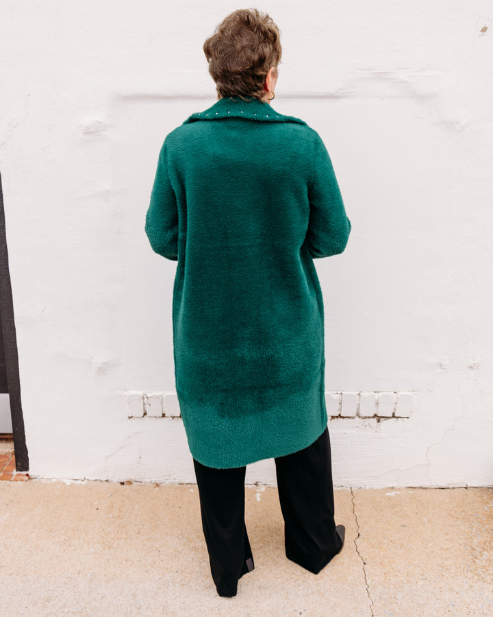 Joseph Ribkoff: Studded Sweater Coat in Ivy (264921)