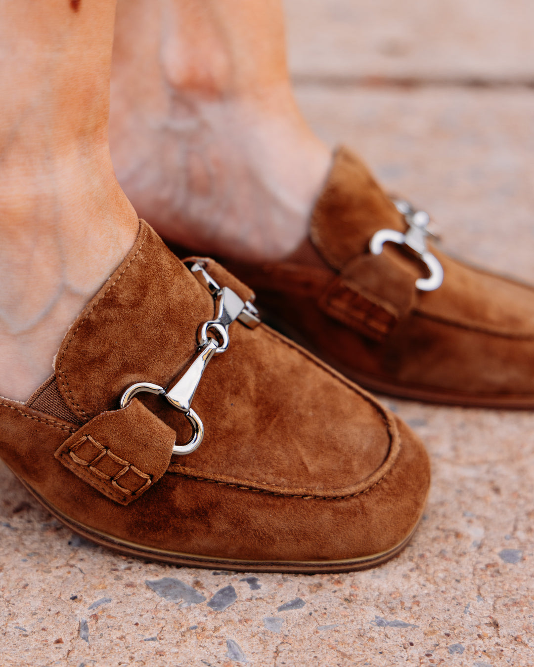 Vanlie: Vestry Flats in Cuoio Suede  (317486)