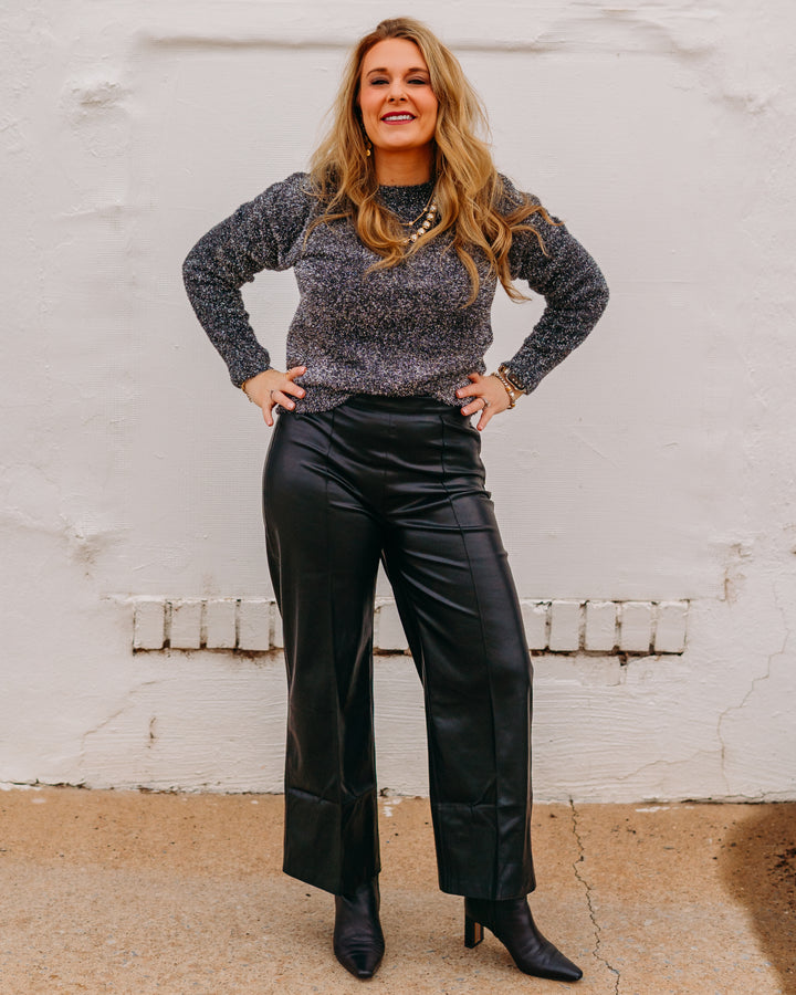 Another Love: Sparkle Leather  in Black - The Vogue Boutique