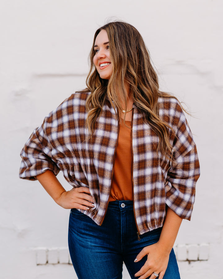 Ivy Jane: Plaid Jacket in AS (121180) - The Vogue Boutique