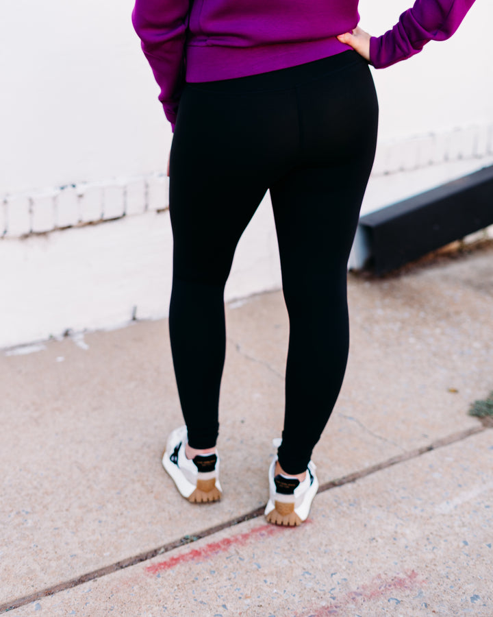 Glyder: High Waist Black Pure Leggings - The Vogue Boutique