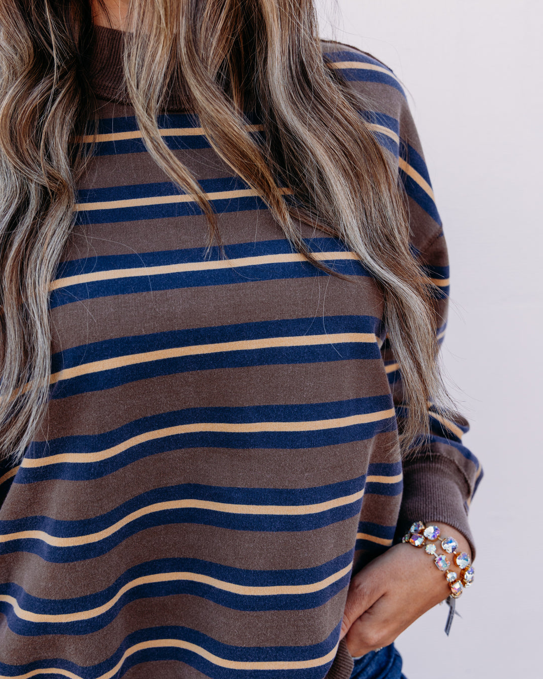 Free People: PALM SPRING STRIPED in Army Combo (FP-OB2391270-3352)