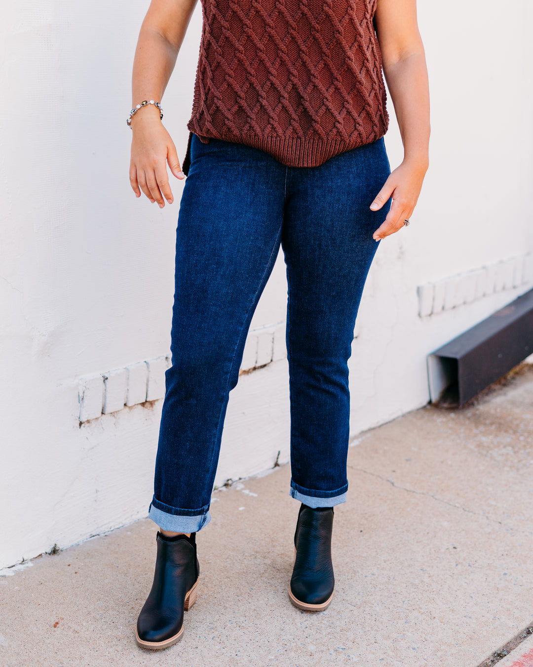 French Dressing Jeans: Straight Leg Jeans in Dark Rinse - The Vogue Boutique