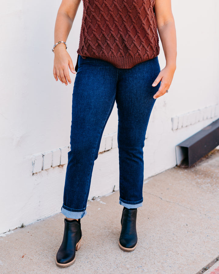 French Dressing Jeans: Straight Leg Jeans in Dark Rinse - The Vogue Boutique