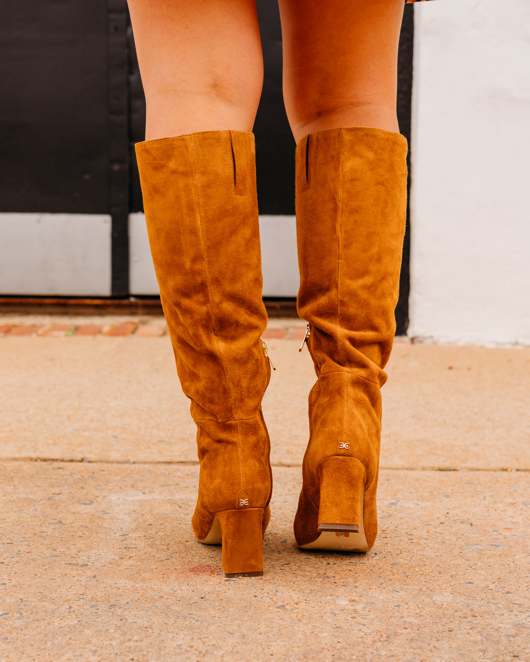 Sam Edelman: Sylvia Frontier Brown Suede Knee High Boots - The Vogue Boutique