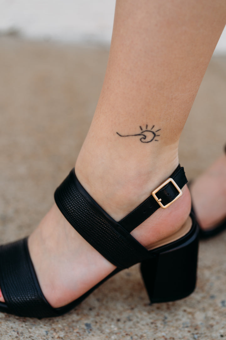 Clarks: Ezoria Sling Black Interest Sandals - The Vogue Boutique
