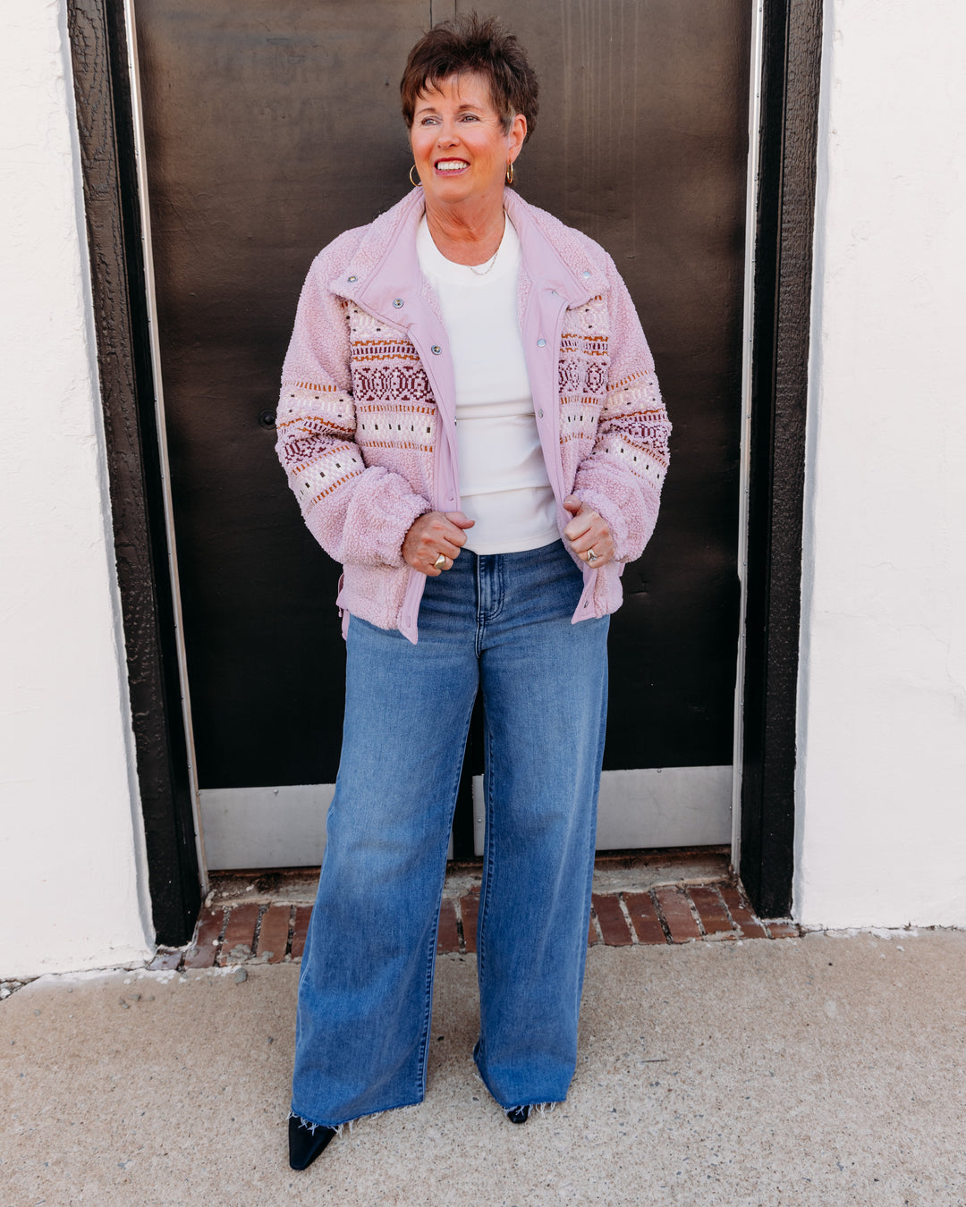 Tribal: Lined Sherpa Jacket in Pinkfrost (6310O-5125)