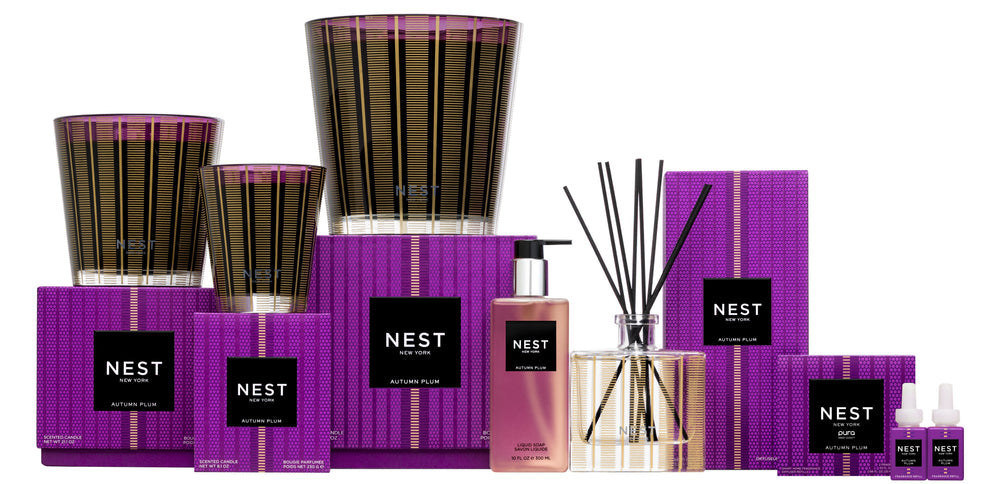NEST New York Autumn Plum liquid soap 10 fl oz pink bottle with black label