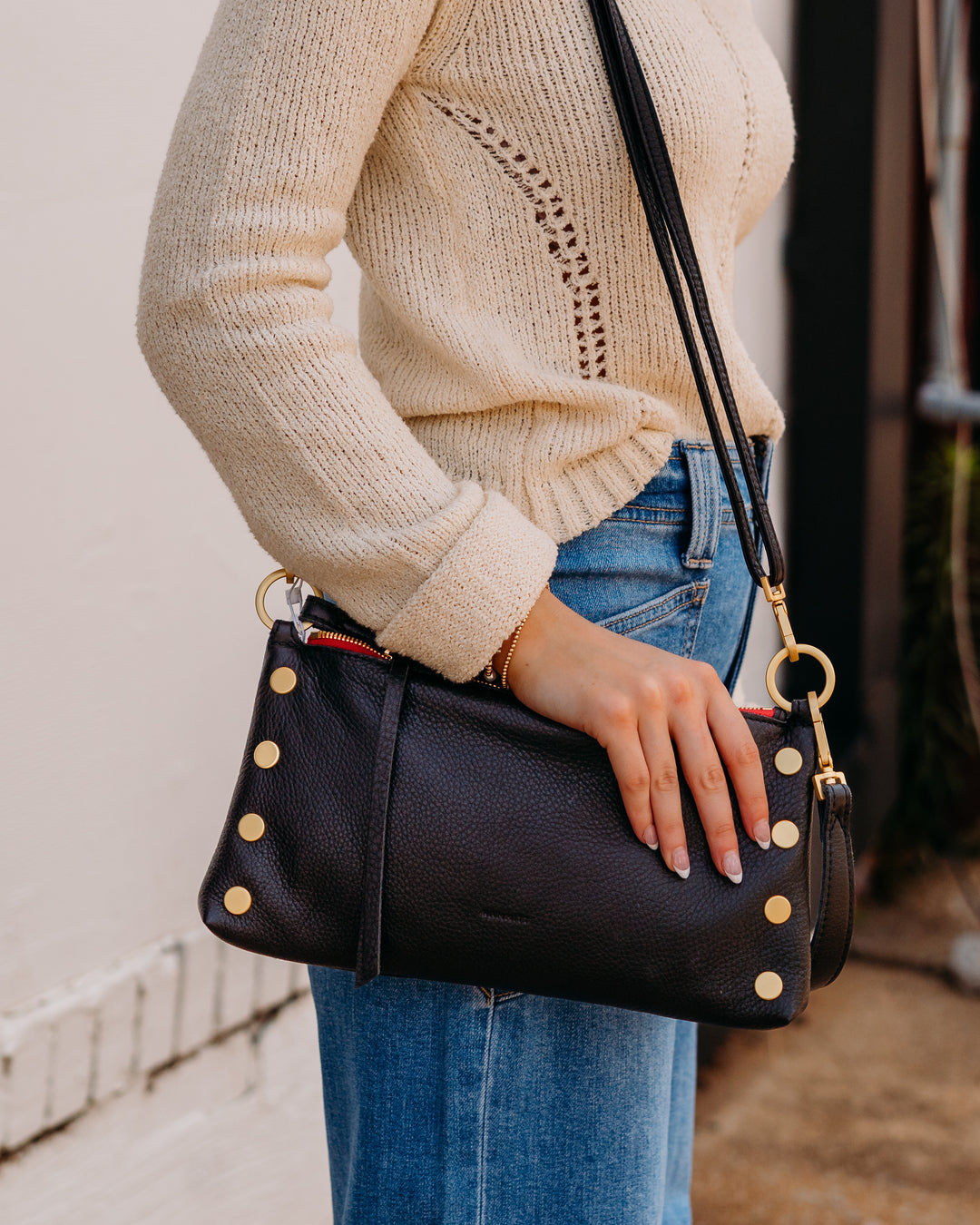 Hammitt: Kyle Small Bag in Black/Brushed Gold
