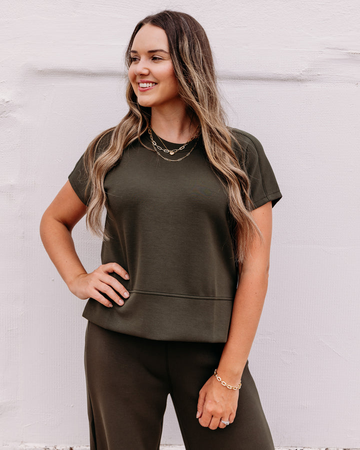 Spanx: Airessentials Crewneck Tee in Monstera (22796R)