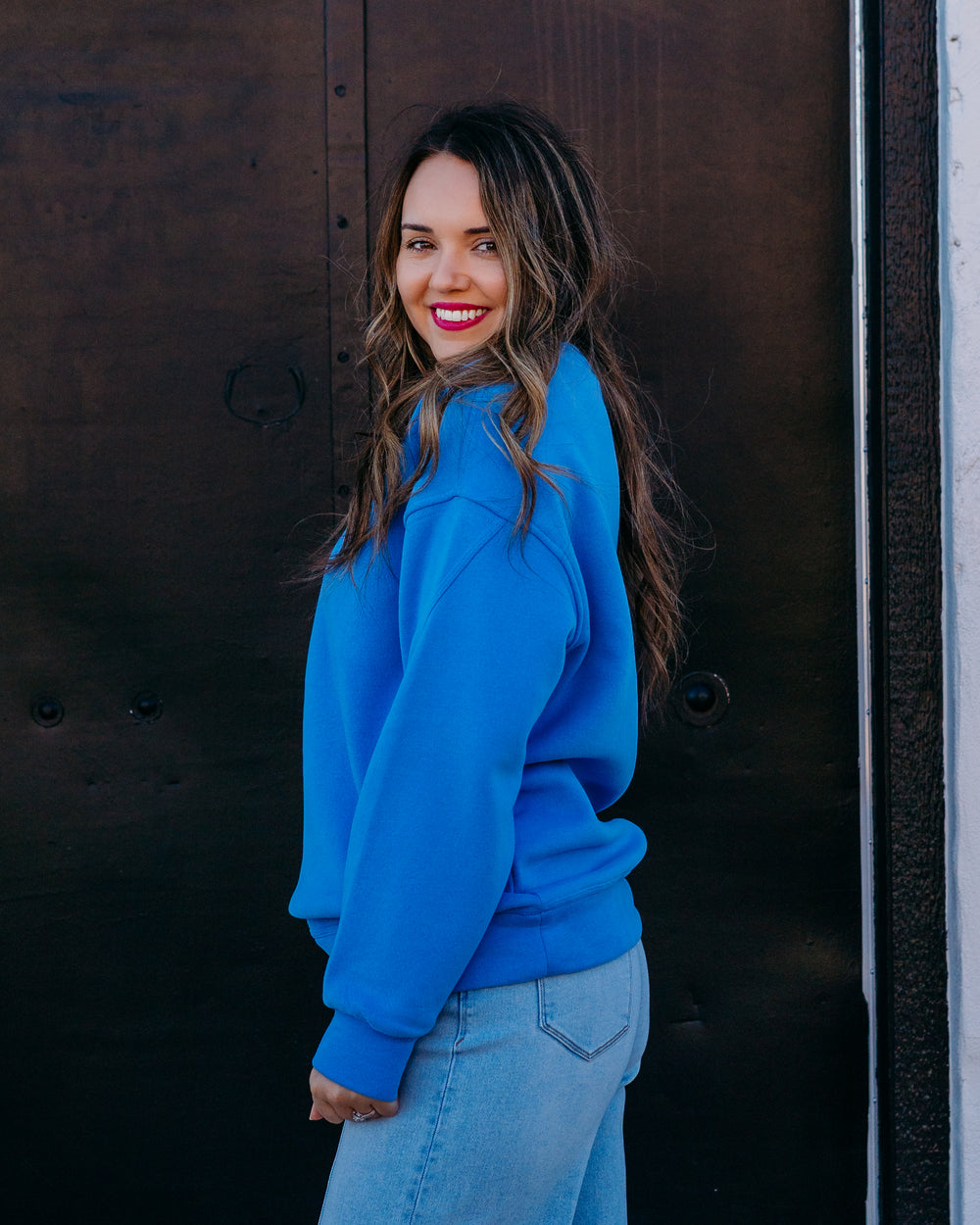 Spanx: Cotton Fleece Crewneck Tunic in Aster (22160R) - The Vogue Boutique