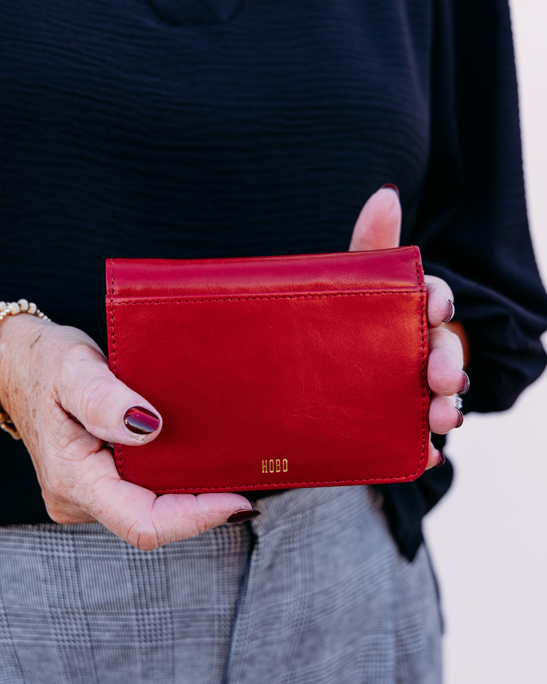 Hobo: Jill Bifold Wallet in True Red
