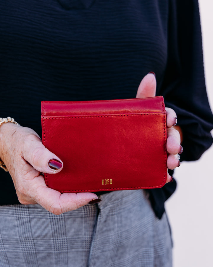 Hobo: Jill Bifold Wallet in True Red