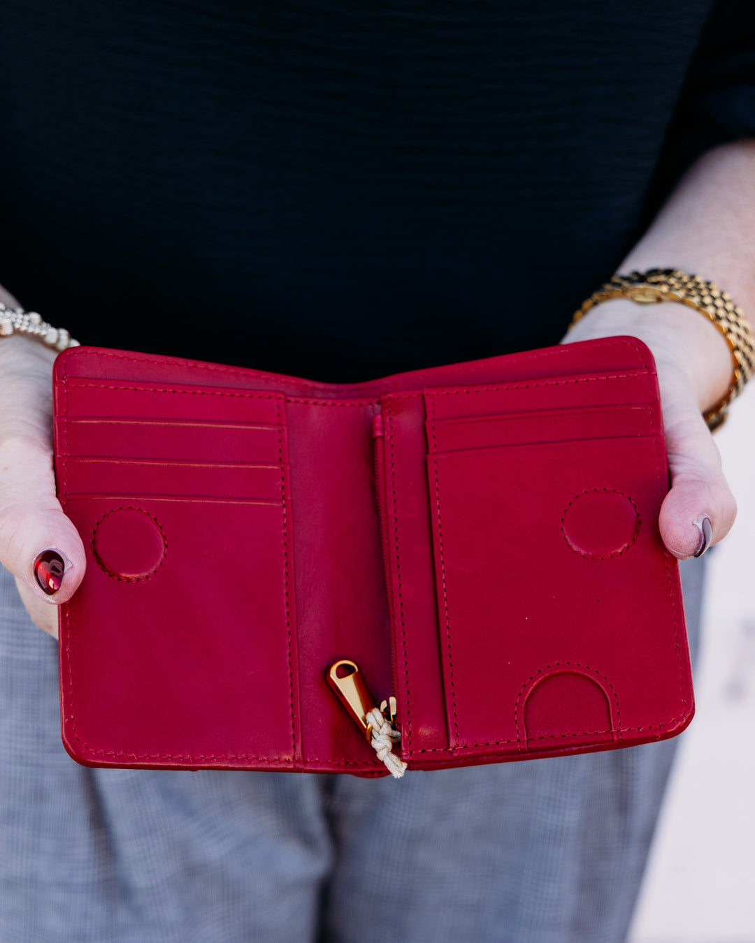Hobo: Jill Bifold Wallet in True Red