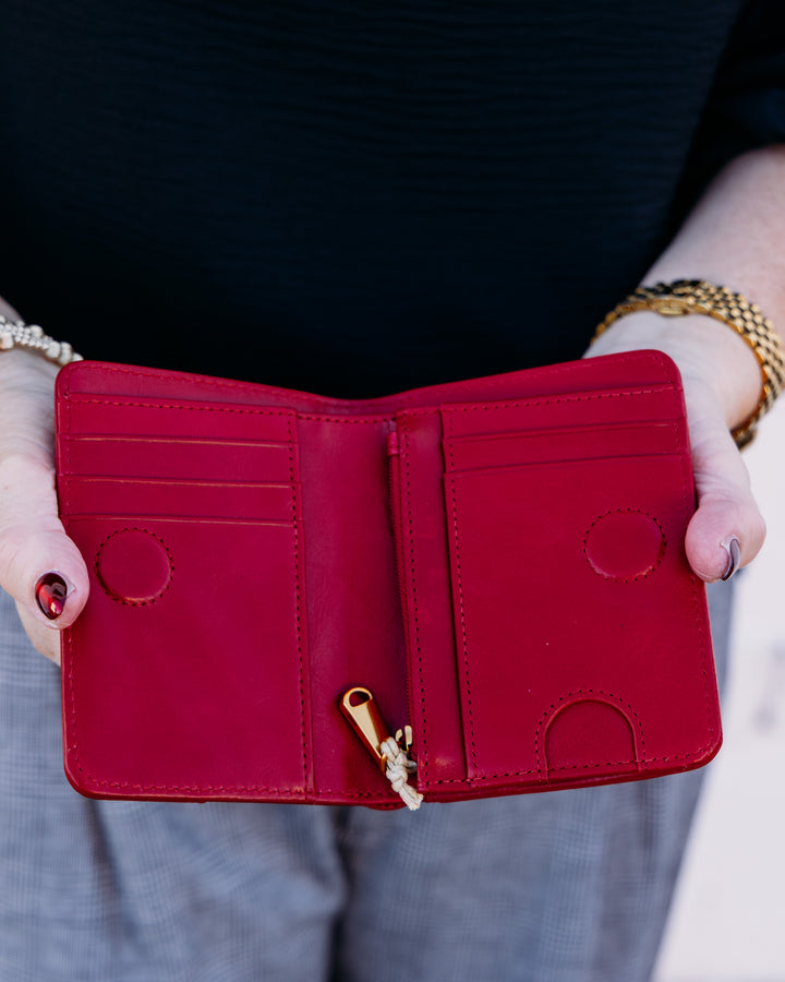 Hobo: Jill Bifold Wallet in True Red