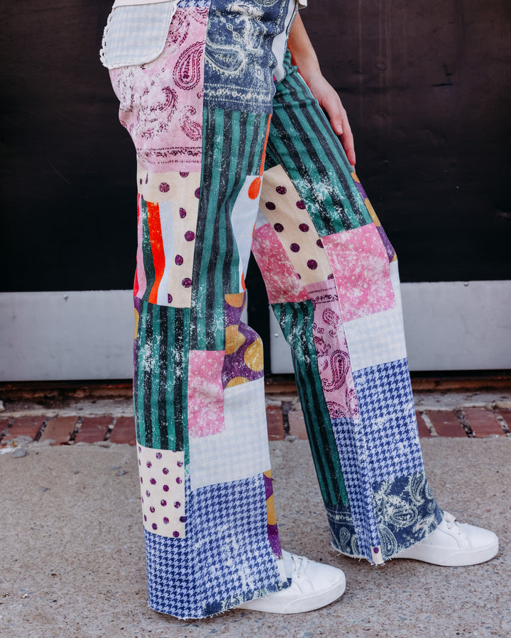 Poppy & Pine: Raw Hem Jewel Patch Jeans