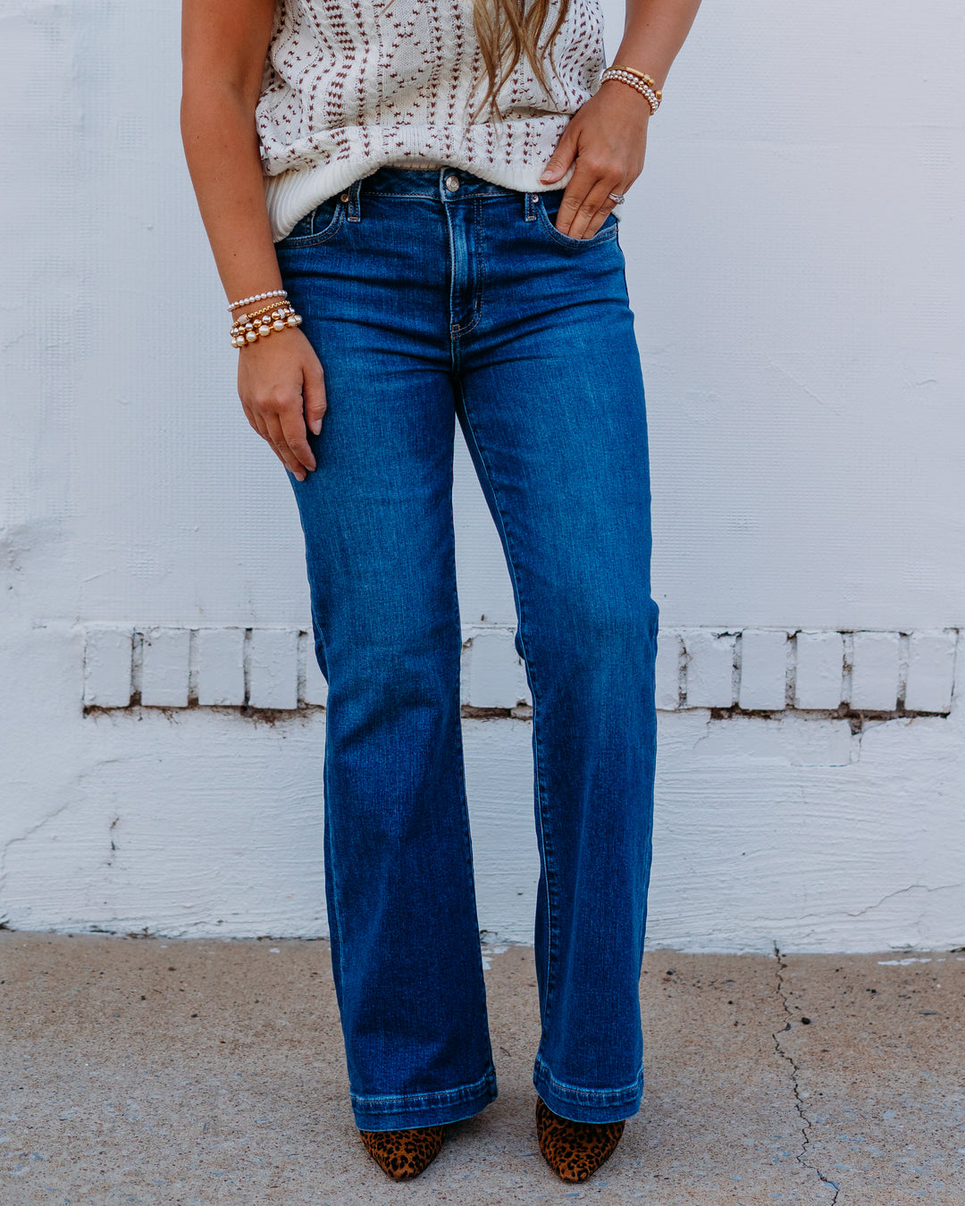 Daze: The Heartbreaker Mid Rise Flare in Influencer - The Vogue Boutique