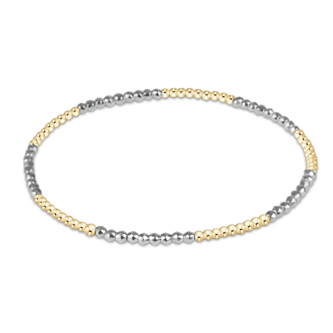 Enewton: Blissful Pattern 2mm Bead Bracelet - Silver Faceted Hematite - The Vogue Boutique