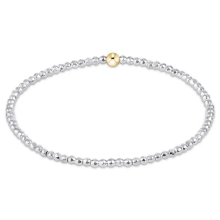 Enewton: Bright Silver Faceted Hematite 2mm Bead Bracelet - The Vogue Boutique