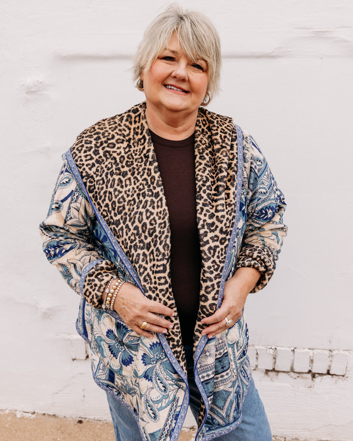 Johnny Was: Joan Sherpa Jacket (Reversible) in Athene (C40426-7)