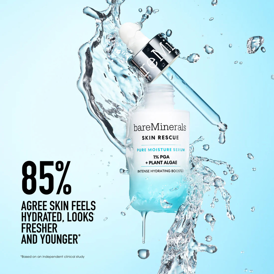 Bare Minerals: SKIN RESCUE PURE MOISTURE SERUM WITH 1% PGA AND PLANT ALGAE - The Vogue Boutique