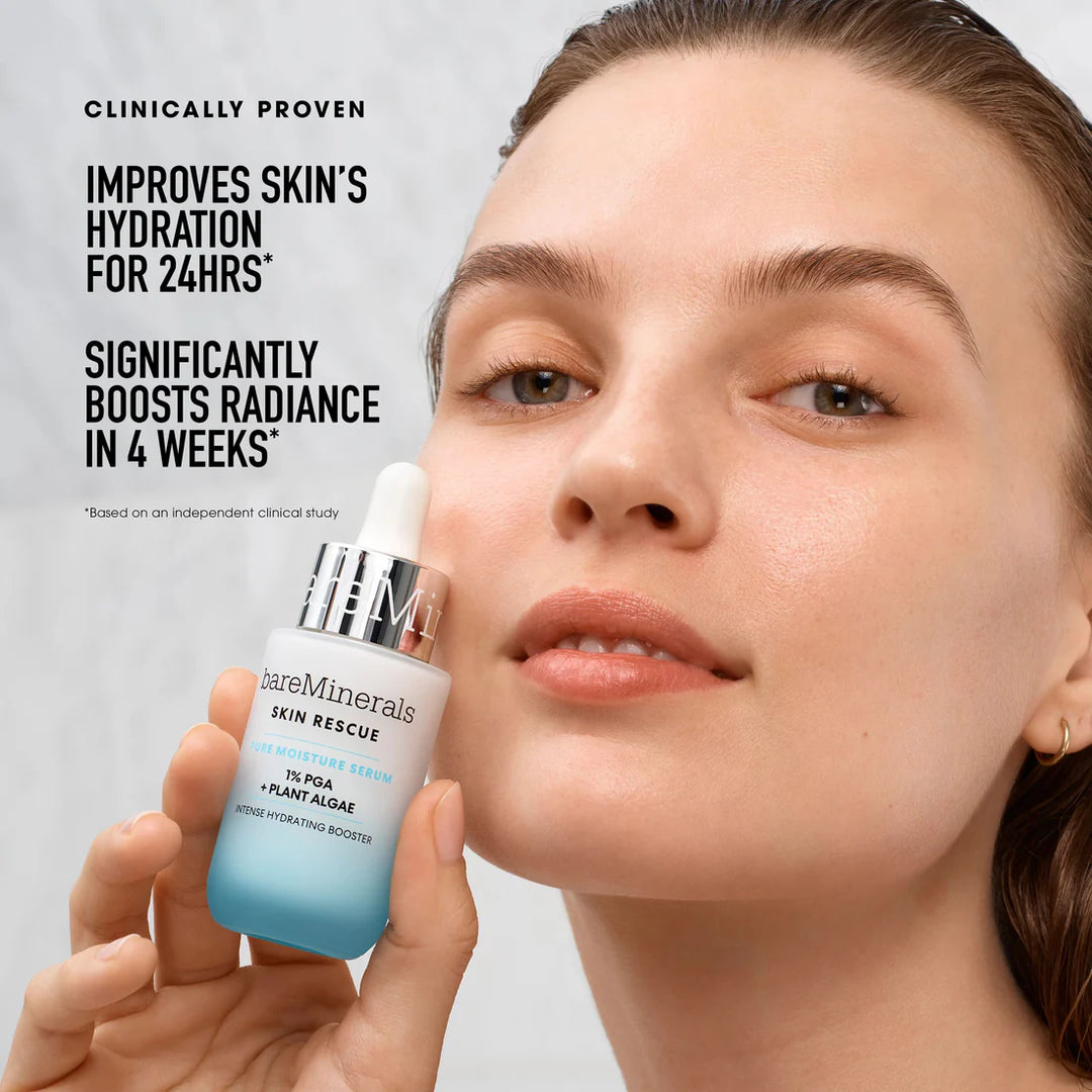 Bare Minerals: SKIN RESCUE PURE MOISTURE SERUM WITH 1% PGA AND PLANT ALGAE - The Vogue Boutique