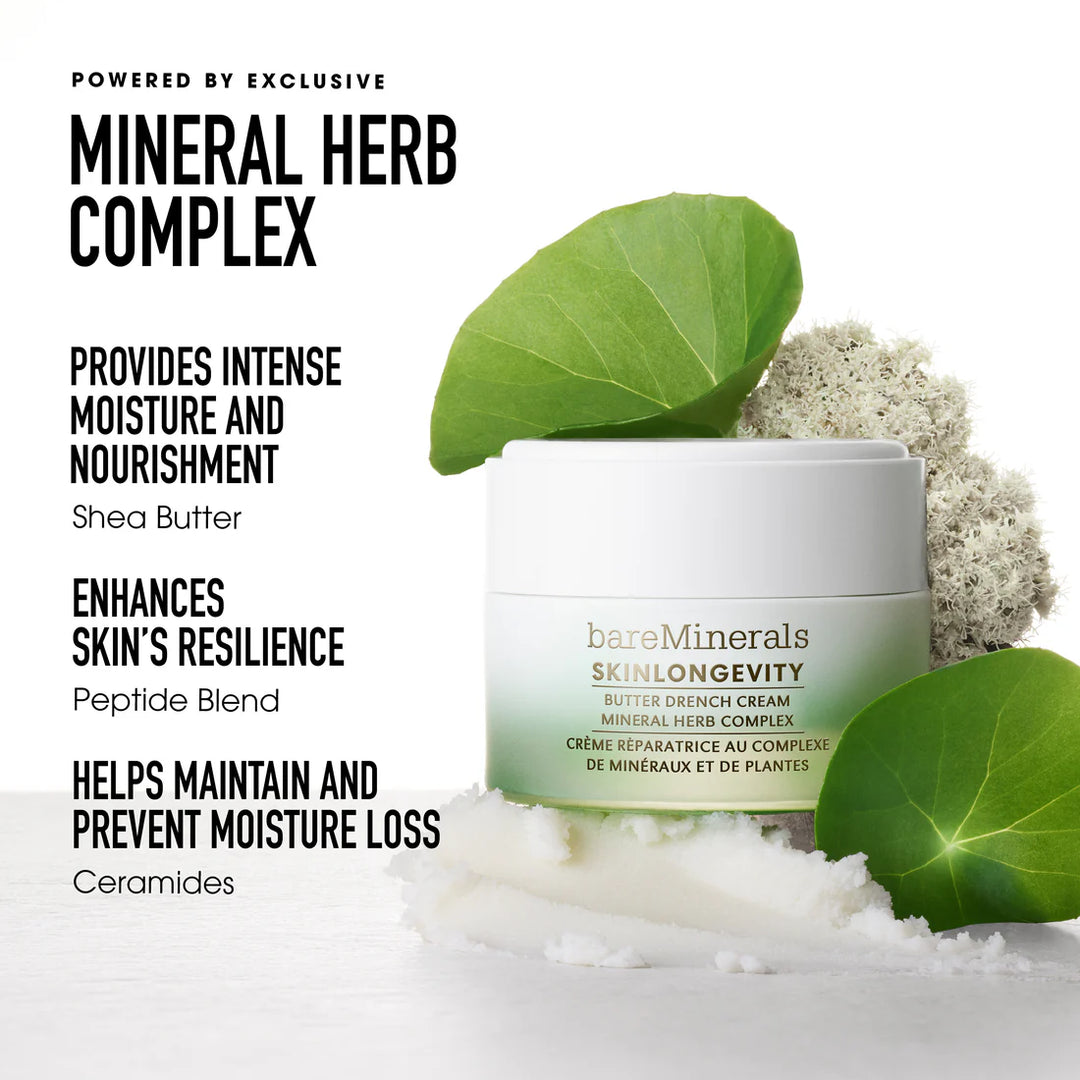 Bare Minerals: Skinlongevity Butter Drench Restorative Rich Cream - The Vogue Boutique