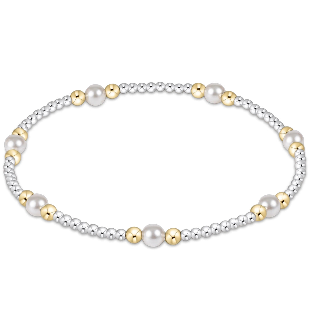 Enewton: Purpose Pearl in Mixed Metal Bracelet - The Vogue Boutique