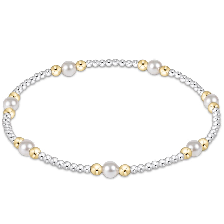 Enewton: Purpose Pearl in Mixed Metal Bracelet - The Vogue Boutique