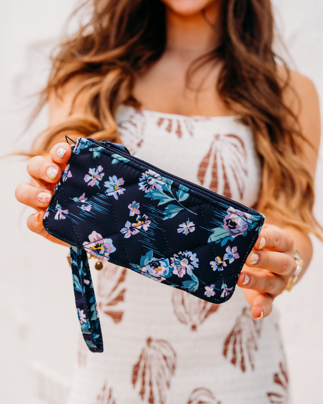 Vera Bradley: Ultimate Card Case in Navy Garde - The Vogue Boutique
