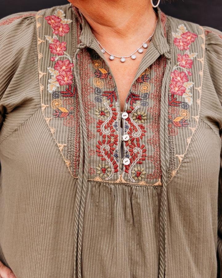 Johnny Was: Camila Blouse in Olivine