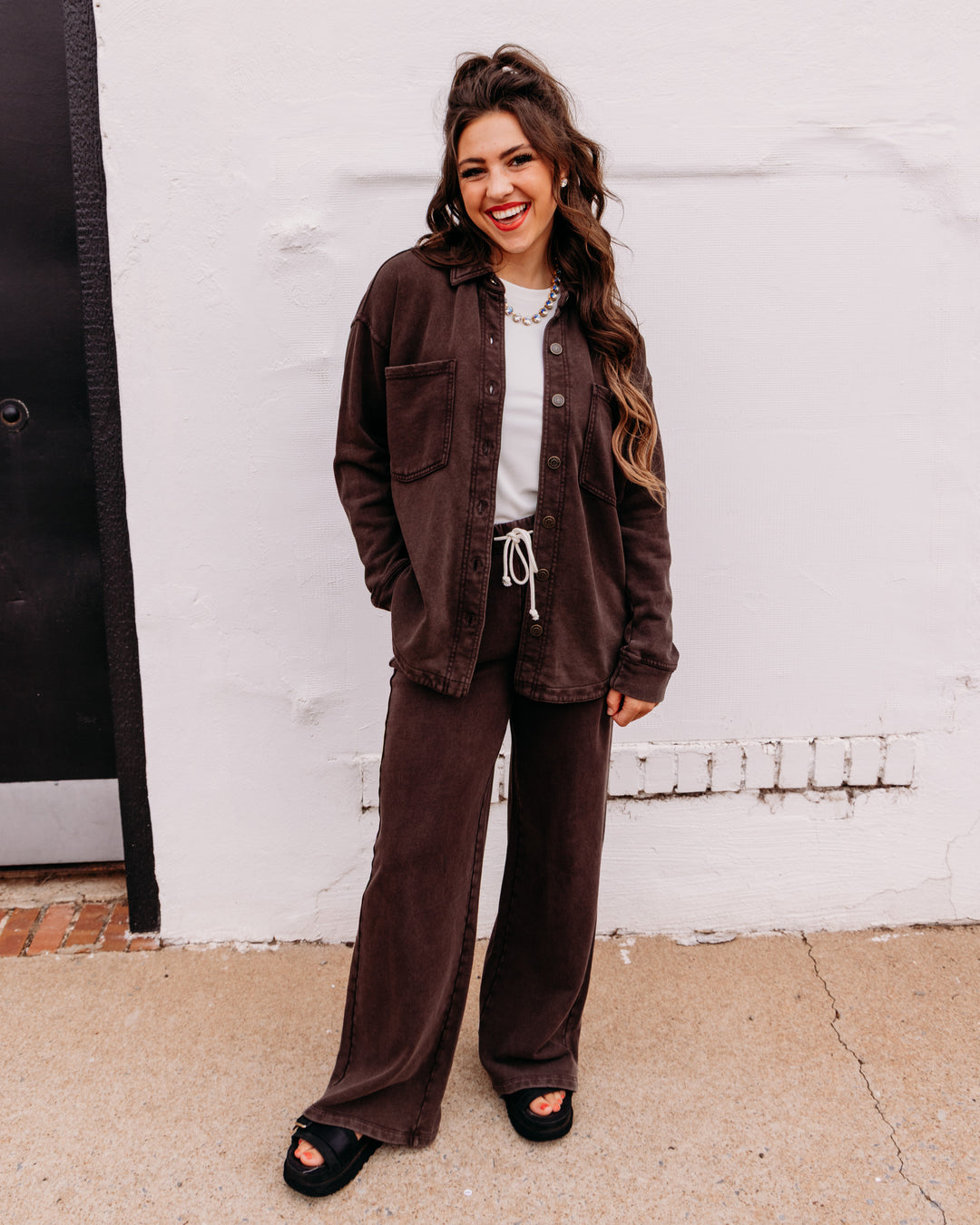 Z Supply: All Day Knit Jacket in Dark Chocolate