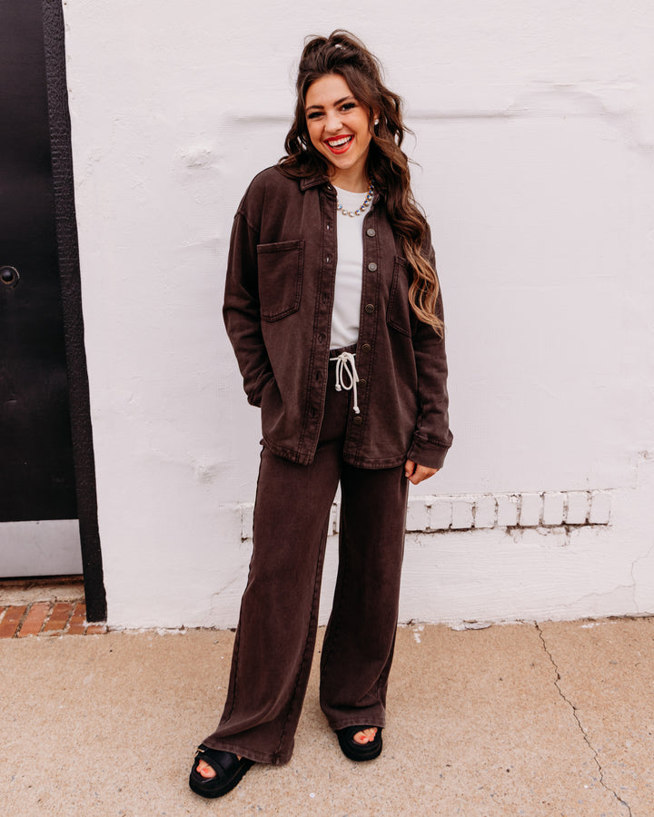 Z Supply: All Day Knit Jacket in Dark Chocolate