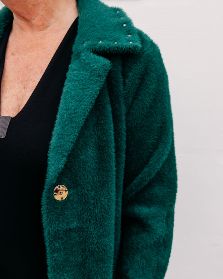 Joseph Ribkoff: Studded Sweater Coat in Ivy (264921)
