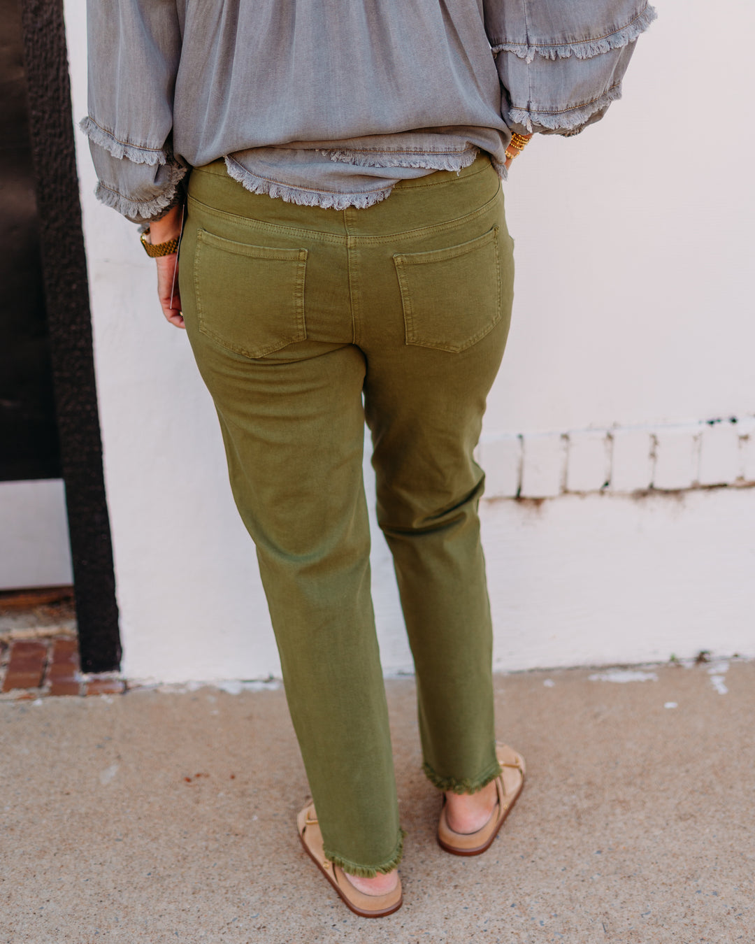 Multiples: Fringe Hem Ankle Pant (M35714PM) - The Vogue Boutique