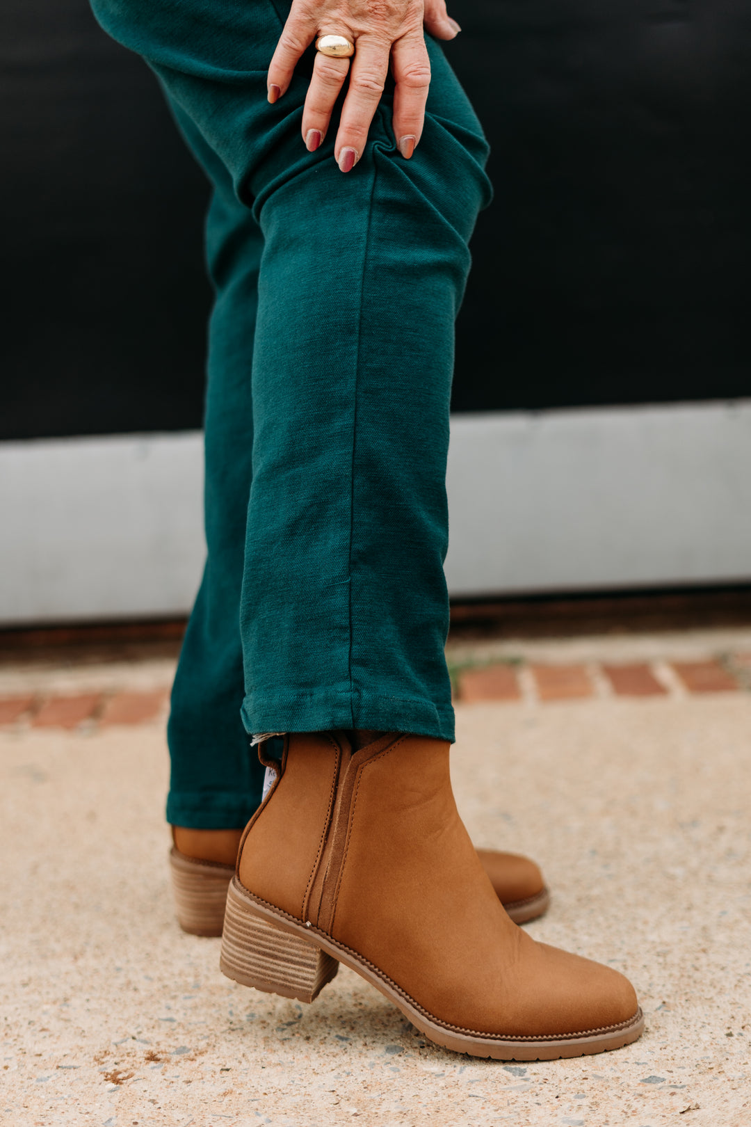 Multiples:  (Sun Stone) Zip Front Ankle Jeans in Deep Green(M35711PM) - The Vogue Boutique