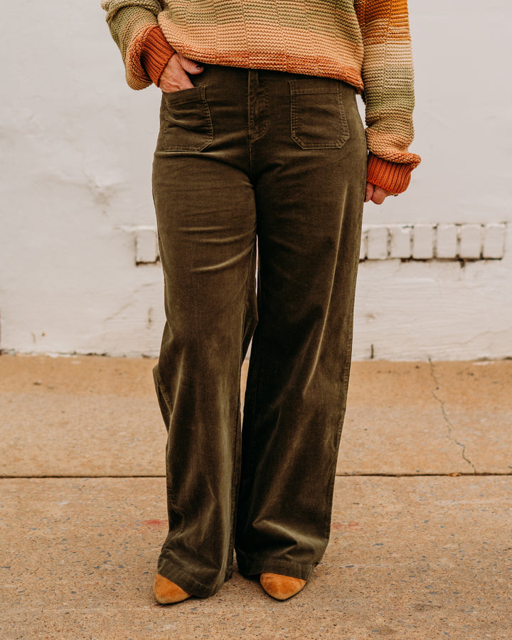 Another Love: Anabel Pants in Hunter Green - The Vogue Boutique