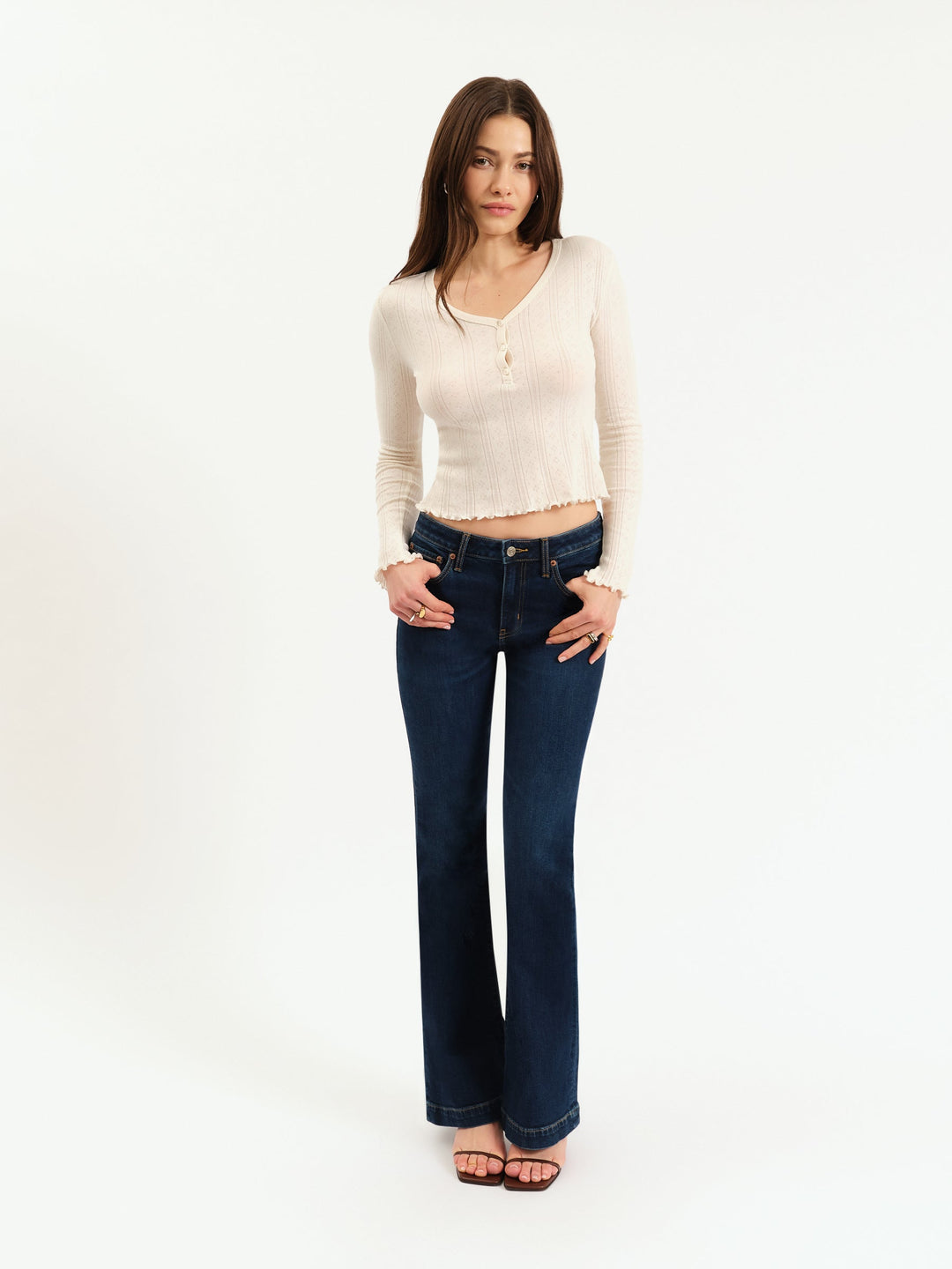 Daze: The Heartbreaker Mid Rise Flare in Dusk (D00017260-SO)