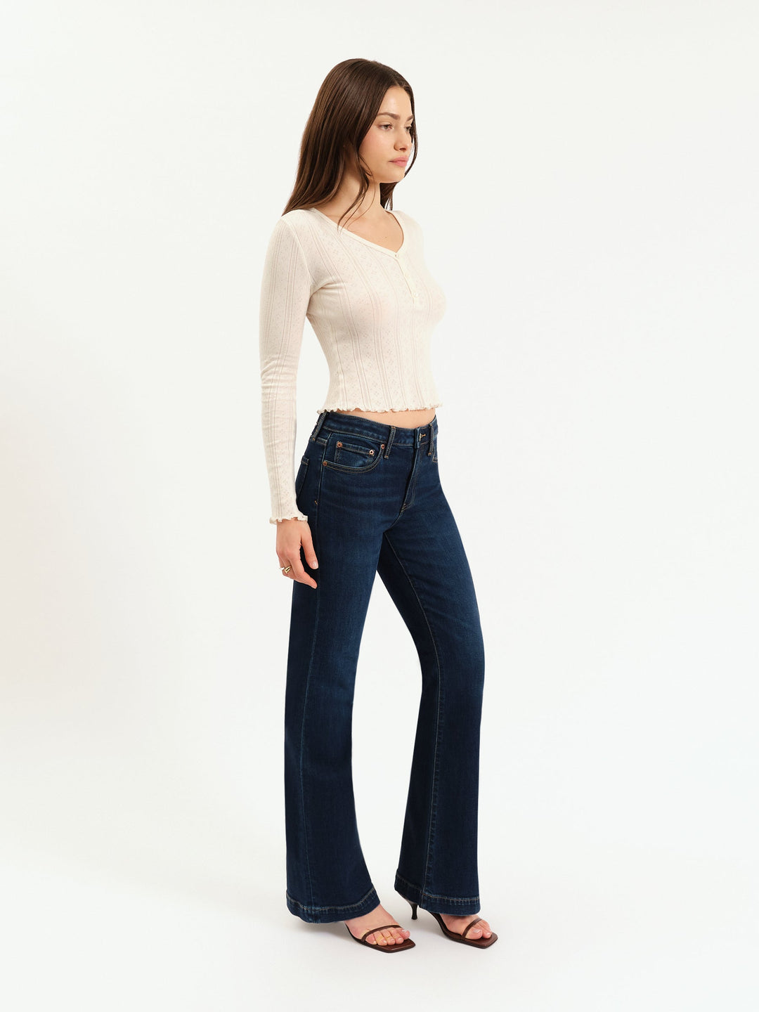 Daze: The Heartbreaker Mid Rise Flare in Dusk (D00017260-SO)