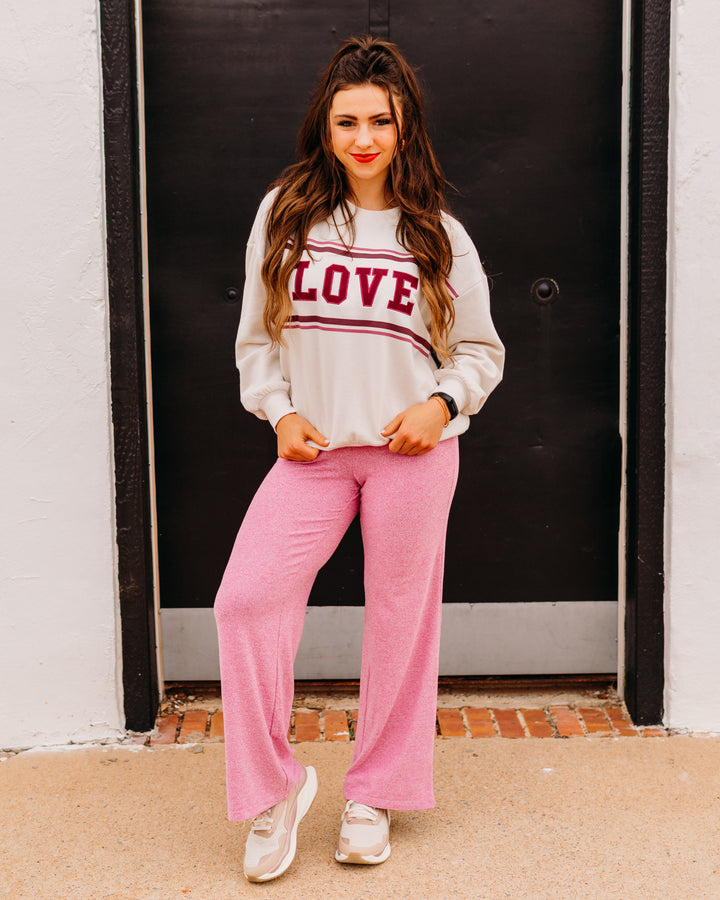 Z Supply: Oversized Love Sweatshirt in Vanilla Ice - The Vogue Boutique